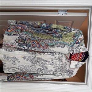 Robert Graham Purple and Gold Polka Dot Shirt